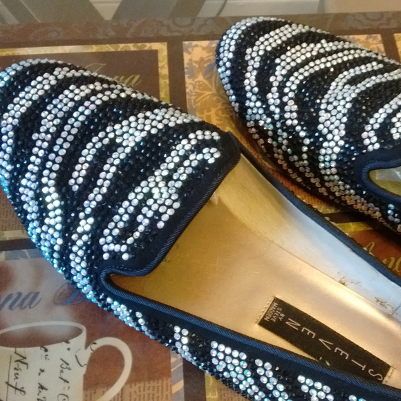 rhinestone loafers womens